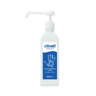 Clinell dezinfectant pentru maini pe baza de alcool (75%), cu spectru virucid, flacon 520 ml cu pompa de dozaj inclusa